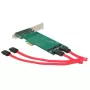 Adaptador DeLOCK 2x 67-pin M.2 Key B - 2x SATA 7-pin