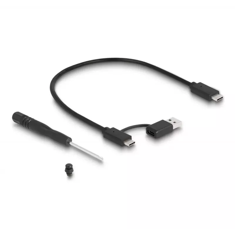 Caixa para SSD DeLOCK 42015 cinzento M.2 20 Gbit/s USB Type-C