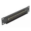 Patch panel de fibra ótica DeLOCK 10 polegadas 12 portas SC simplex bege 1U preto