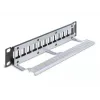 Patch panel DeLOCK 66874 1U preto metal capacidade de rack 1U