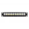 Patch panel DeLOCK 66874 1U preto metal capacidade de rack 1U