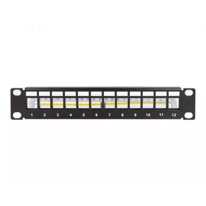 Patch panel DeLOCK 66874 1U preto metal capacidade de rack 1U