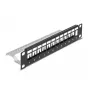 Patch panel DeLOCK 66874 1U preto metal capacidade de rack 1U