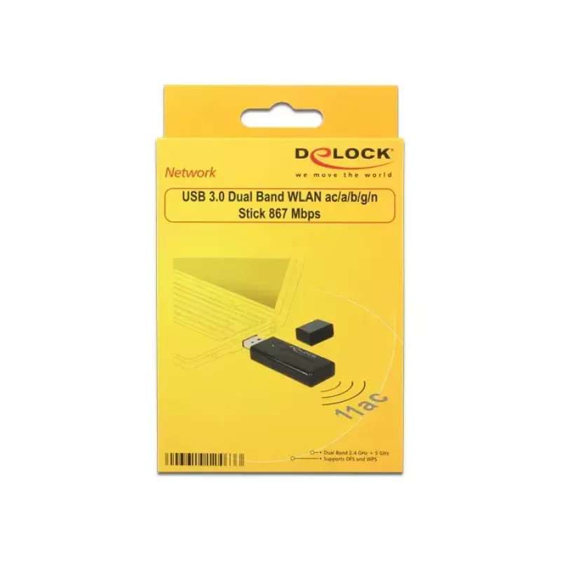 Placa de rede DeLOCK 12463 WLAN 867 Mbit/s