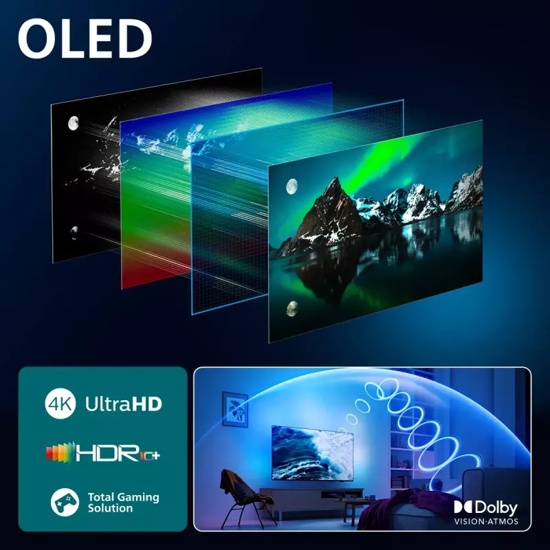Televisor Philips 77OLED760/12 77 polegadas 4K Ultra HD OLED 3840 x 2160