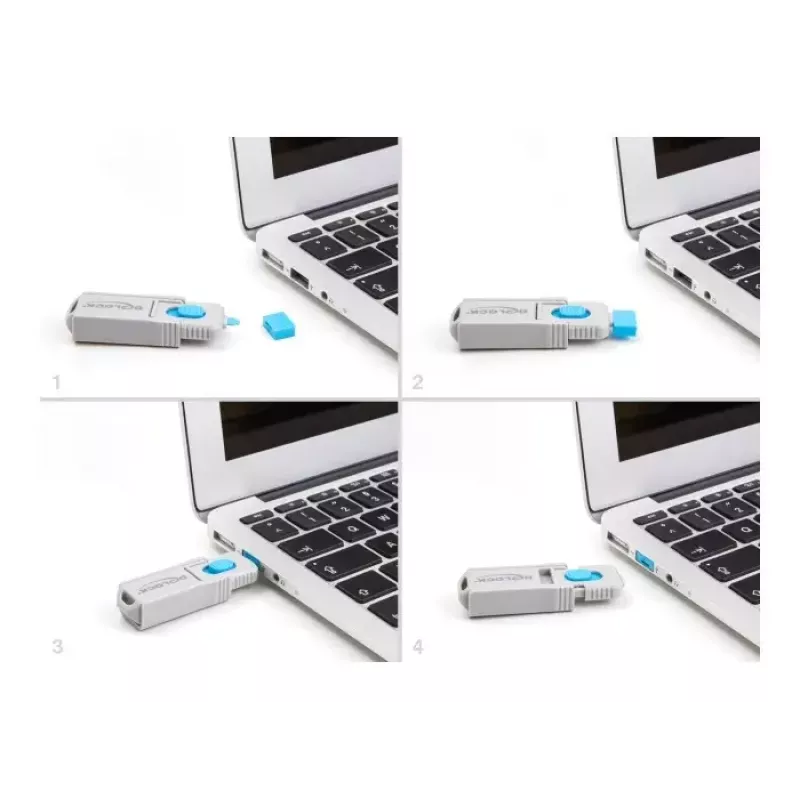 Bloqueador de portas DeLOCK 20923 USB Type-A 5 unidades + ferramenta de desbloqueio
