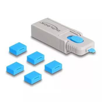 Bloqueador de portas DeLOCK 20923 USB Type-A 5 unidades + ferramenta de desbloqueio