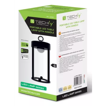 Techly I-LAMP-TABLE1 candeeiro de mesa lâmpada não substituível 3 W LED preto