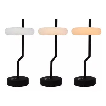 Techly I-LAMP-TABLE2 candeeiro de mesa lâmpada não substituível 2 W LED preto, branco
