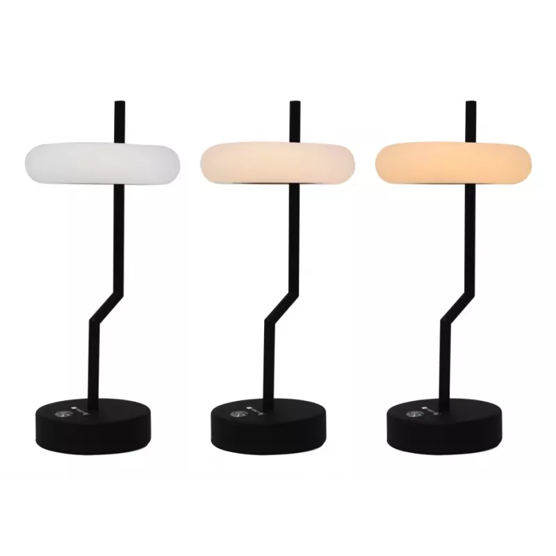 Techly I-LAMP-TABLE2 candeeiro de mesa lâmpada não substituível 2 W LED preto, branco