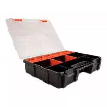 Caixa de arrumação DeLOCK 18416 21 compartimentos 290x220x60mm laranja preto