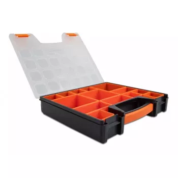 Caixa de arrumação DeLOCK caixa organizadora 14 compartimentos 312x272x60mm laranja preto