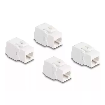 Módulo Keystone DeLOCK 86051 plano RJ-45 branco 4 unid.