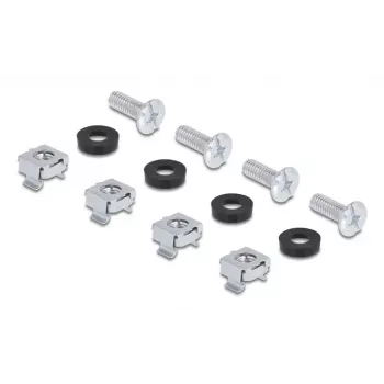 Conjunto de montagem DELOCK 67281 — acessório para racks metálicos, preto, conjunto universal de 2 peças