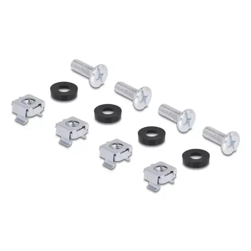 Conjunto de montagem DELOCK 67281 — acessório para racks metálicos, preto, conjunto universal de 2 peças