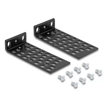 Conjunto de montagem DELOCK 67281 — acessório para racks metálicos, preto, conjunto universal de 2 peças