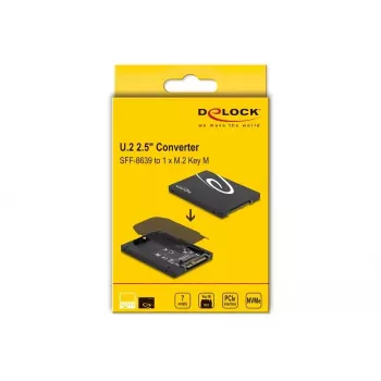 Caixa para SSD DeLOCK 63379 preto M.2 suporte para 1 unidade