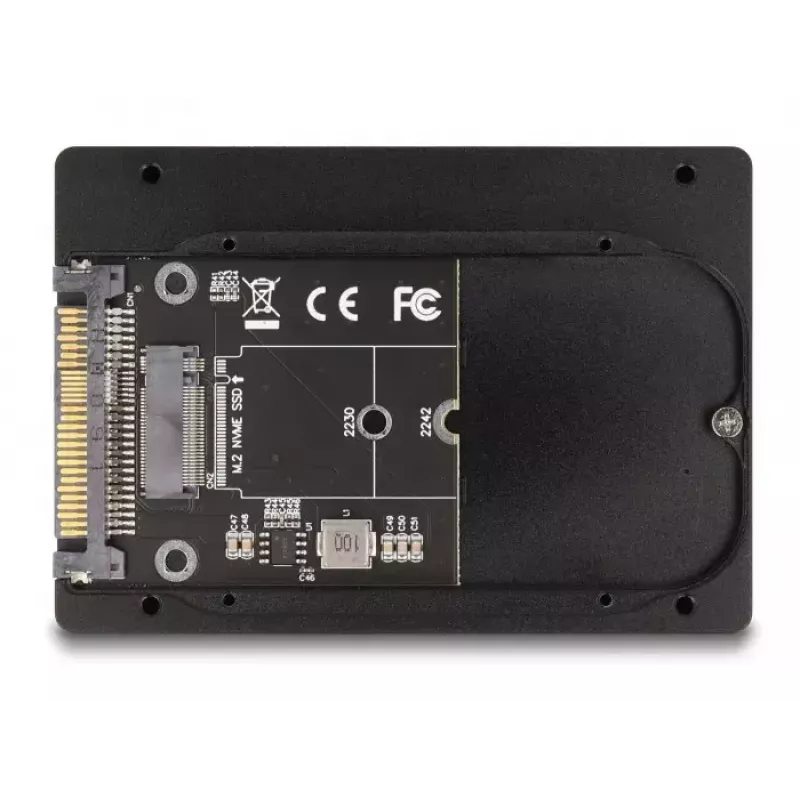 Caixa para SSD DeLOCK 63379 preto M.2 suporte para 1 unidade