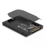 Caixa para SSD DeLOCK 63379 preto M.2 suporte para 1 unidade