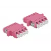 Delock 86542 acoplador de fibra ótica LC Quad Multimode, roxo, 2 unidades