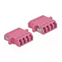 Delock 86542 acoplador de fibra ótica LC Quad Multimode, roxo, 2 unidades