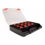Caixa de armazenamento DeLOCK 18418 17 compartimentos 320x255x60mm laranja preto