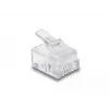 Fichas modulares RJ11 DeLOCK 100 unid. transparente policarbonato