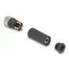 Conector DeLOCK M8 codificação A 3 pinos fêmea ligação por parafuso