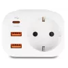 Adaptador de ficha de rede DeLOCK 11498 tipo E/F híbrido tipo F branco
