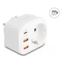 Adaptador de ficha de rede DeLOCK 11498 tipo E/F híbrido tipo F branco