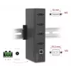 Hub de interface DELOCK USB 2.0 Type-B para 4x USB 2.0 Type-A (480 Mbit/s), preto, caixa metálica, alimentado por DC