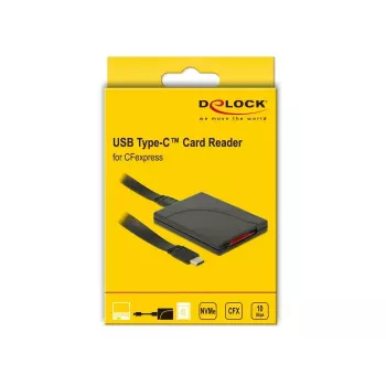 Leitor de cartões DeLOCK 91749 USB 3.1 Gen 2 Type-C preto