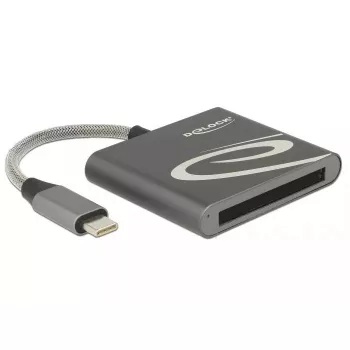 Leitor de cartões DeLOCK 91745 USB 3.2 Gen 1 Type-C preto prateado