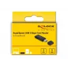 Leitor de cartões DeLOCK 91002 USB preto MicroSD SD SDHC SDXC 5000 Mbit/s