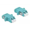 Adaptador de fibra ótica DELOCK LC fêmea–fêmea OM3 duplex (pack de 2)