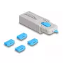 Conjunto de bloqueio de portas HDMI DeLOCK 4 unid. + ferramenta de desbloqueio conetores fêmea HDMI