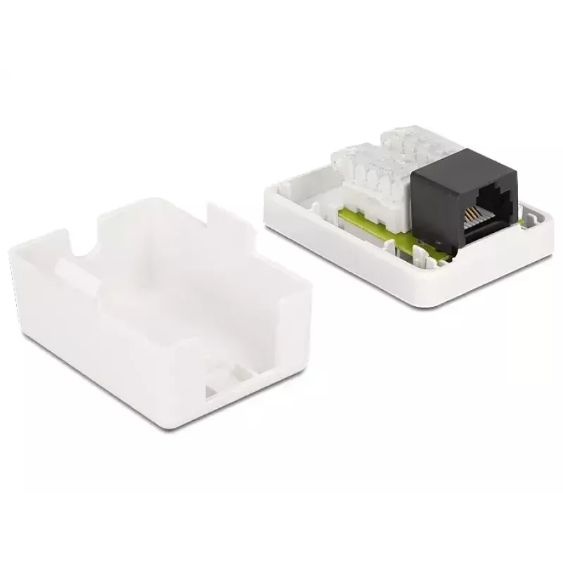 Caixa de superfície DeLOCK 86248 branco 52mm x 25,5mm x 39mm
