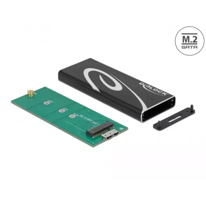 Caixa para SSD DeLOCK 42007 preto M.2