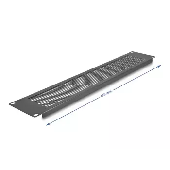 Tampa cega DeLOCK 67036 preta metal 88 mm largura 11 mm altura