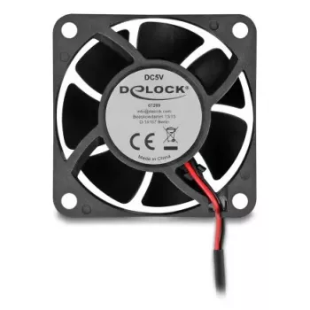 Ventoinha para caixa de computador DELOCK 67289 6 cm, rolamento de esferas, 0,71 m³/h, 5 V DC, preto