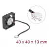 DeLOCK 67293 Ventoinha axial 12 V DC, 40 x 40 x 10 mm, preta