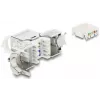Módulo Keystone DELOCK conector fêmea RJ45 para LSA Cat.8.1 blindado com clipe de bloqueio e tampa de proteção contra pó