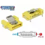 Conector de cabo DELOCK 89887 — conector SATA, níquel/amarelo, 8×12×15 mm