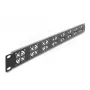 Painel de cobertura DELOCK 67414 para rack 19 polegadas 1U, metal, 8 ventoinhas integradas 40×40 mm, cinzento-escuro