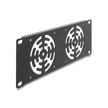 Placa de cobertura DELOCK 67432 com 2 ventoinhas incorporadas de 80×80 mm, caixa de metal, cinzento-escuro