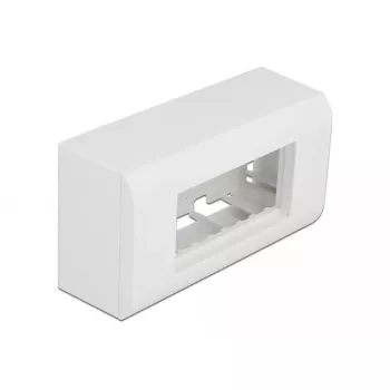 Acessório para patch panel DELOCK 81333 — suporte em policarbonato branco, 152×50×82 mm