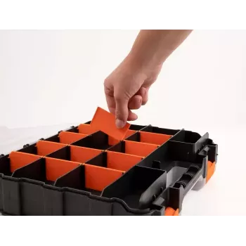 Caixa de armazenamento DeLOCK 18417 retangular plástico preto laranja 270x320x80mm