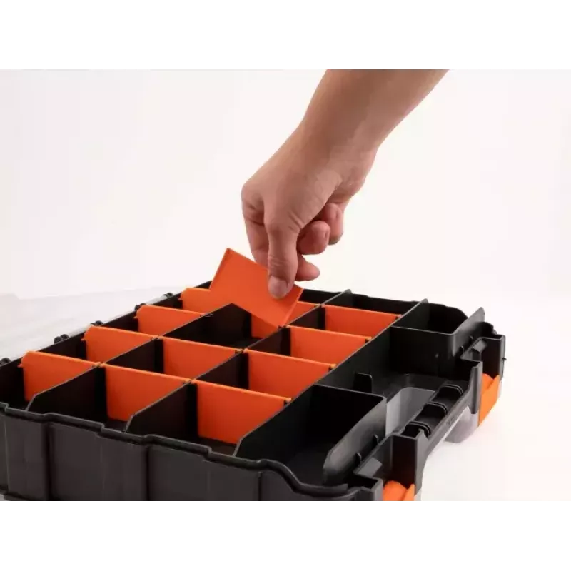 Caixa de armazenamento DeLOCK 18417 retangular plástico preto laranja 270x320x80mm