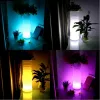 Vaso de flores com LED Techly branco plástico 1 unid.