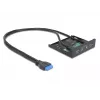 Painel frontal DeLOCK 3,5 polegadas USB 3.2 Gen 1 2 x USB Type-A HD-Audio